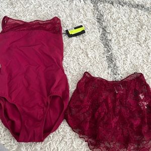 leotard and skirt set